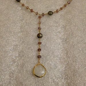 ELA RAE - Libi Moonstone Y-Necklace - NWOT